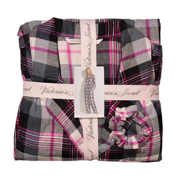 👀50% OFF👀 💕NWT‼️ Victoria's Secret brand Plaid Flannel Long PJ Set - Picture 7 of 10